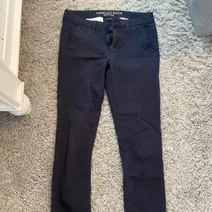 American Eagle Super StretchX 8 X-Long Navy Pants - Like New